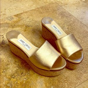 Jimmy Choo cork wedges